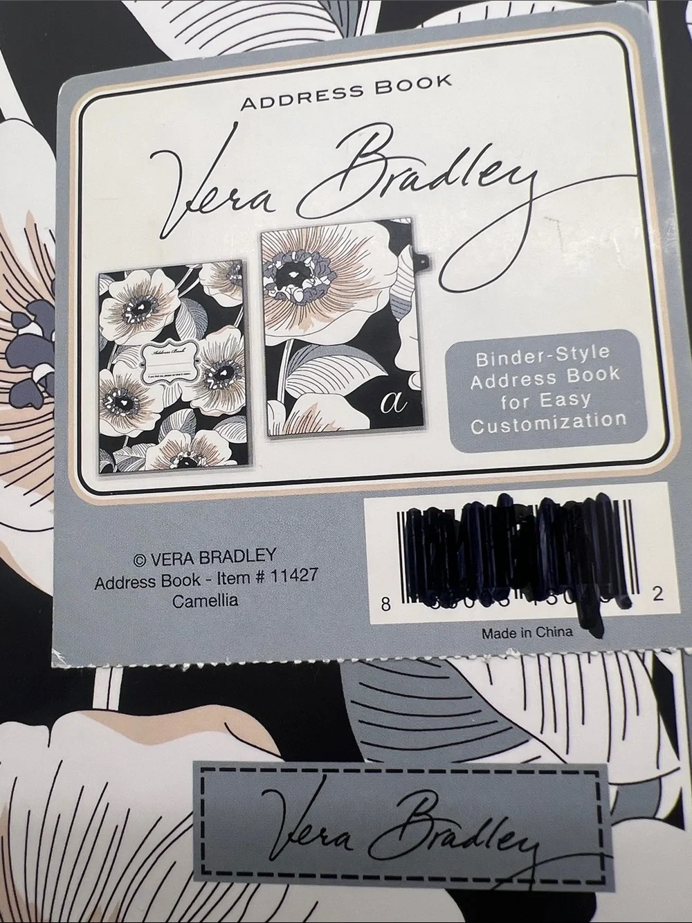 Vera Bradley Retired Camellia Floral Binder Address Book